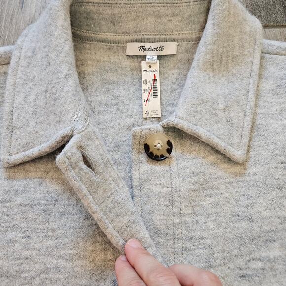 Madewell Jacket Women’s XL Boiled Wool Sweater Shirt Coat Drop Shoulder Timeless - Picture 5 of 12